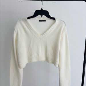 SHEIN Cream Knit Sweater